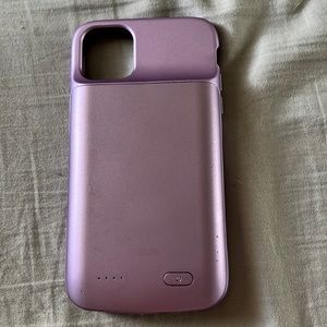 Purple battery charging phone case- IPhone 11